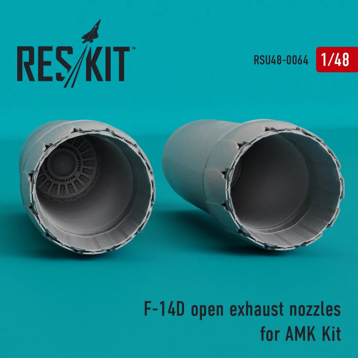 Res/Kit 1:48 F-14D open exhaust nozzles for AMK Kit Res/Kit