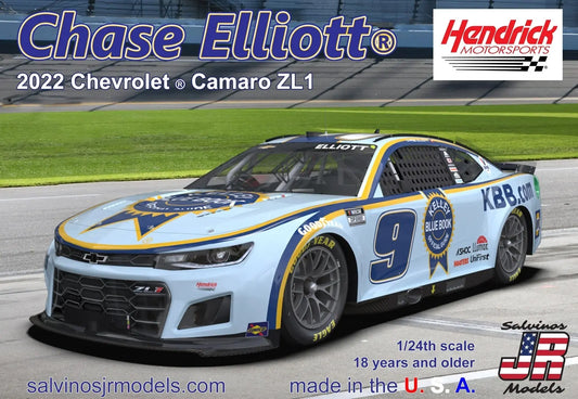 Salvinos J R  1/24 Chase Elliot No.9 Kelly Blue Book 2022 Next Gen Chevrolet Camaro Hendrick Motorsports Salvinos J R Models