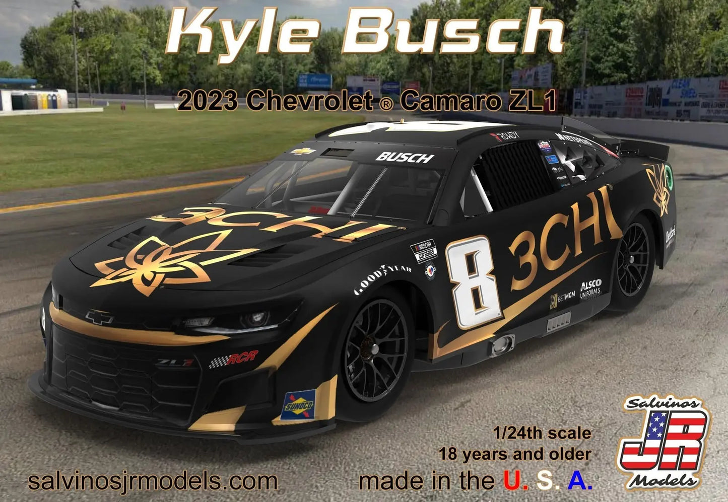 Salvinos J R 1/24 Kyle Busch No.8 3CHI 2023 NEXT GEN Primary Chevrolet Camaro Richard Childress Racing Salvinos J R Models