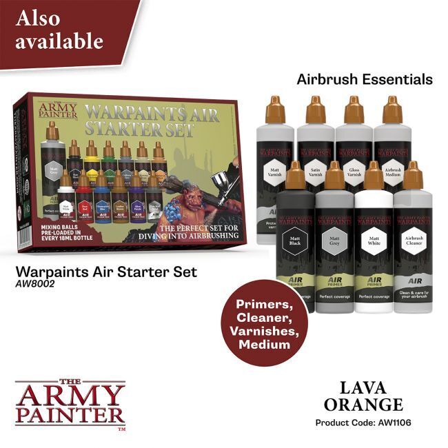 The Army Painter Warpaints Air: Lava Orange - 18ml Acrylic Paint