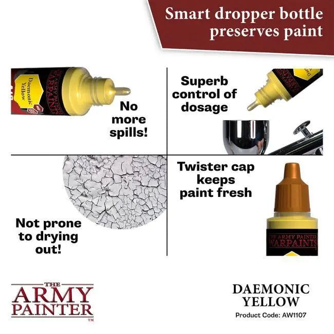 The Army Painter Warpaints Air: Daemonic Yellow - 18ml Acrylic Paint The Army Painter