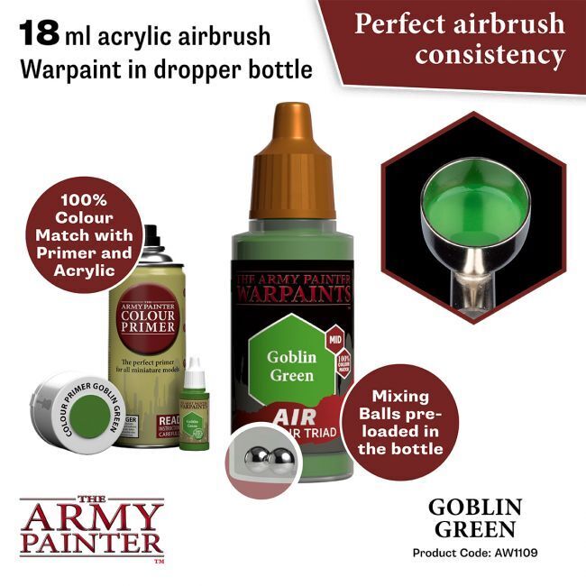 The Army Painter Warpaints Air: Goblin Green - 18ml Acrylic Paint