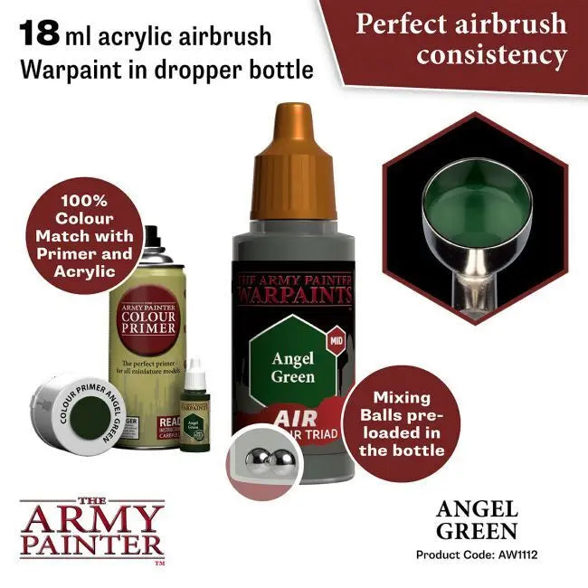 The Army Painter Warpaints Air: Angel Green - 18ml Acrylic Paint The Army Painter