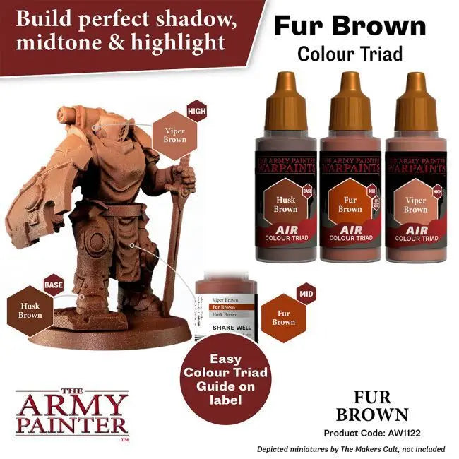 The Army Painter Warpaints Air: Fur Brown - 18ml Acrylic Paint The Army Painter