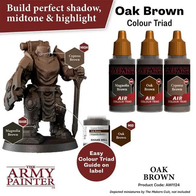The Army Painter Warpaints Air: Oak Brown - 18ml Acrylic Paint The Army Painter