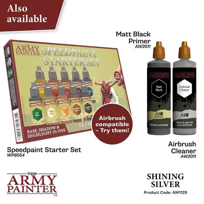 The Army Painter Warpaints Air: Shining Silver - 18ml Acrylic Paint The Army Painter