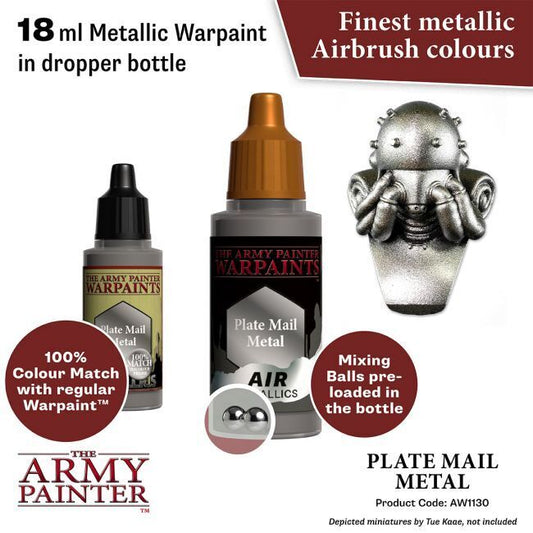 The Army Painter Warpaints Air: Plate Mail Metal - 18ml Acrylic Paint