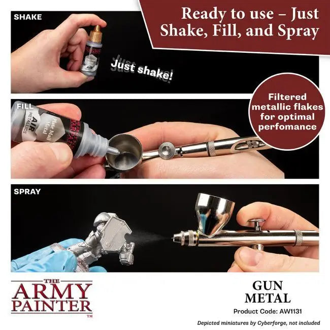 The Army Painter Warpaints Air: Gun Metal - 18ml Acrylic Paint The Army Painter