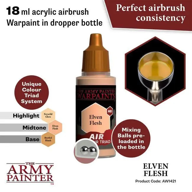 The Army Painter Warpaints Air: Elven Flesh - 18ml Acrylic Paint The Army Painter