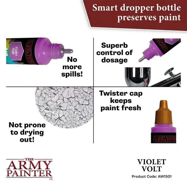 The Army Painter Warpaints Air: Violet Volt - 18ml Acrylic Paint The Army Painter