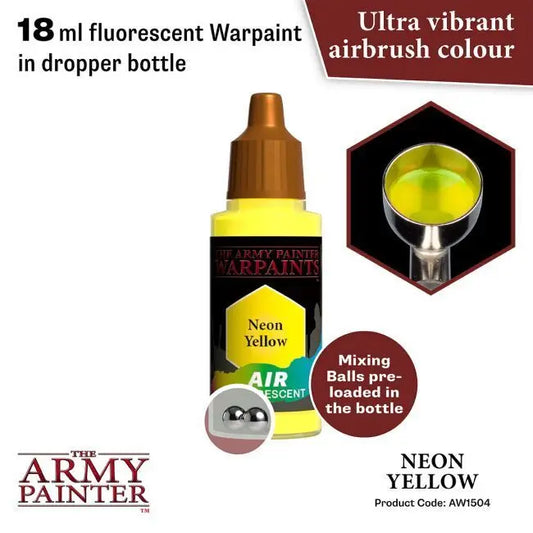 The Army Painter Warpaints Air: Neon Yellow - 18ml Acrylic Paint The Army Painter