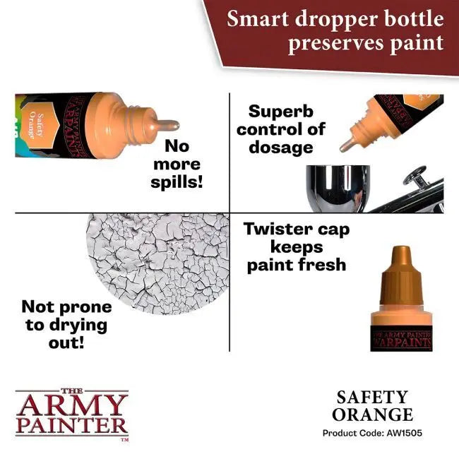 The Army Painter Warpaints Air: Safety Orange - 18ml Acrylic Paint The Army Painter