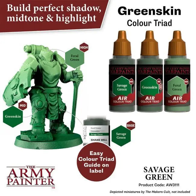 The Army Painter Warpaints Air: Savage Green - 18ml Acrylic Paint The Army Painter
