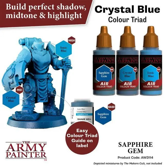The Army Painter Warpaints Air: Sapphire Gem - 18ml Acrylic Paint The Army Painter