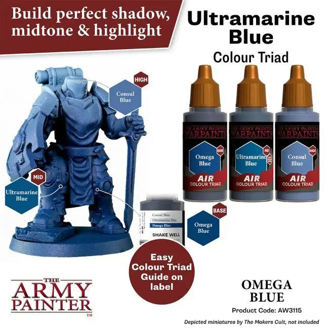 The Army Painter Warpaints Air: Omega Blue - 18ml Acrylic Paint The Army Painter