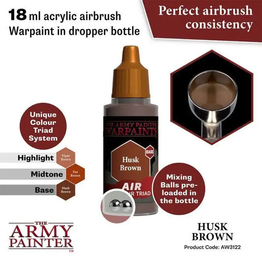 The Army Painter Warpaints Air: Husk Brown - 18ml Acrylic Paint The Army Painter