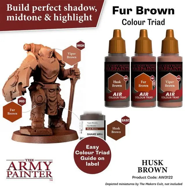The Army Painter Warpaints Air: Husk Brown - 18ml Acrylic Paint The Army Painter
