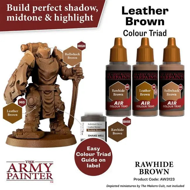The Army Painter Warpaints Air: Rawhide Brown - 18ml Acrylic Paint The Army Painter