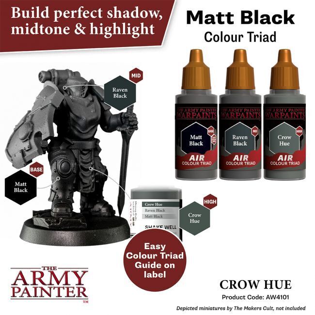 The Army Painter Warpaints Air: Crow Hue - 18ml Acrylic Paint