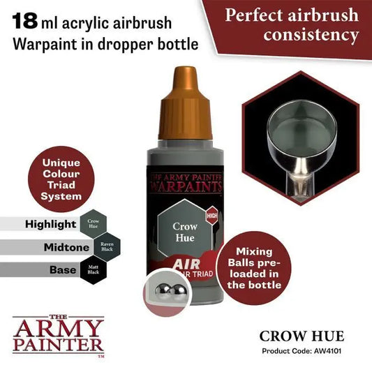 The Army Painter Warpaints Air: Crow Hue - 18ml Acrylic Paint The Army Painter