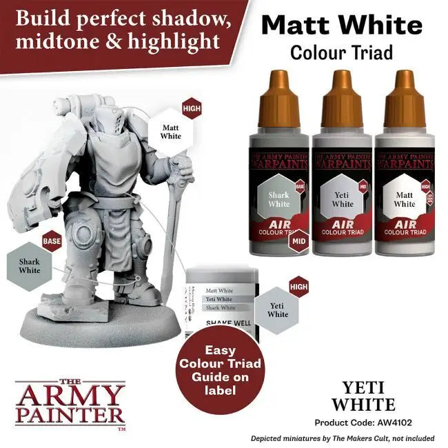 The Army Painter Warpaints Air: Yeti White - 18ml Acrylic Paint The Army Painter