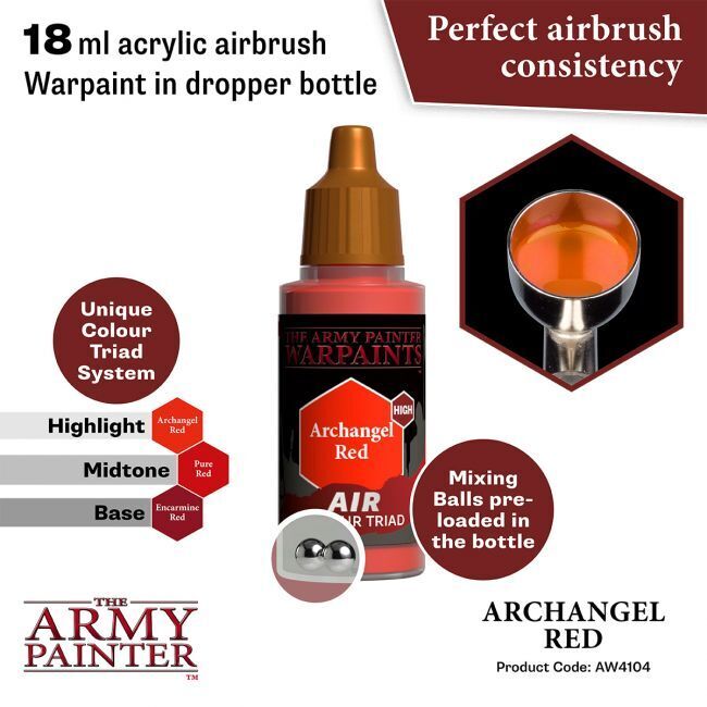 The Army Painter Warpaints Air: Archangel Red - 18ml Acrylic Paint