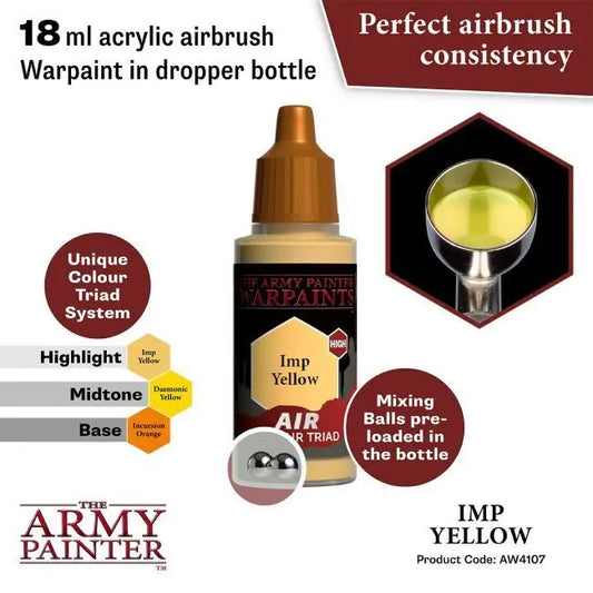 The Army Painter Warpaints Air: Imp Yellow - 18ml Acrylic Paint The Army Painter