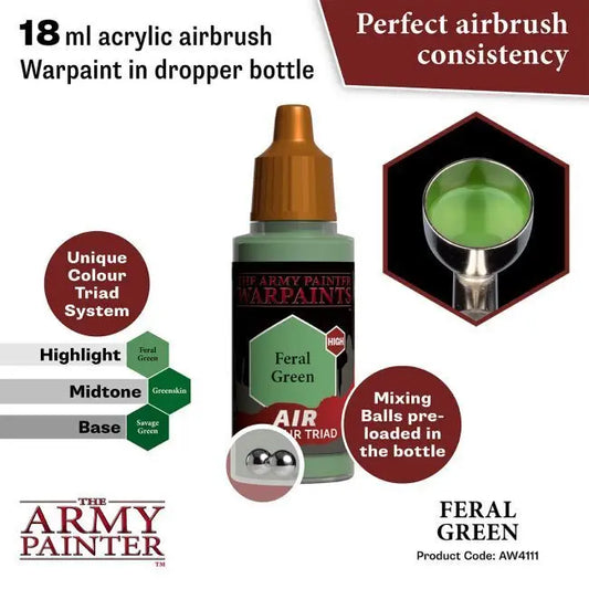 The Army Painter Warpaints Air: Feral Green - 18ml Acrylic Paint The Army Painter