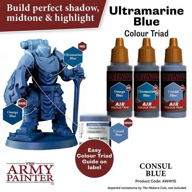 The Army Painter Warpaints Air: Consul Blue - 18ml Acrylic Paint The Army Painter