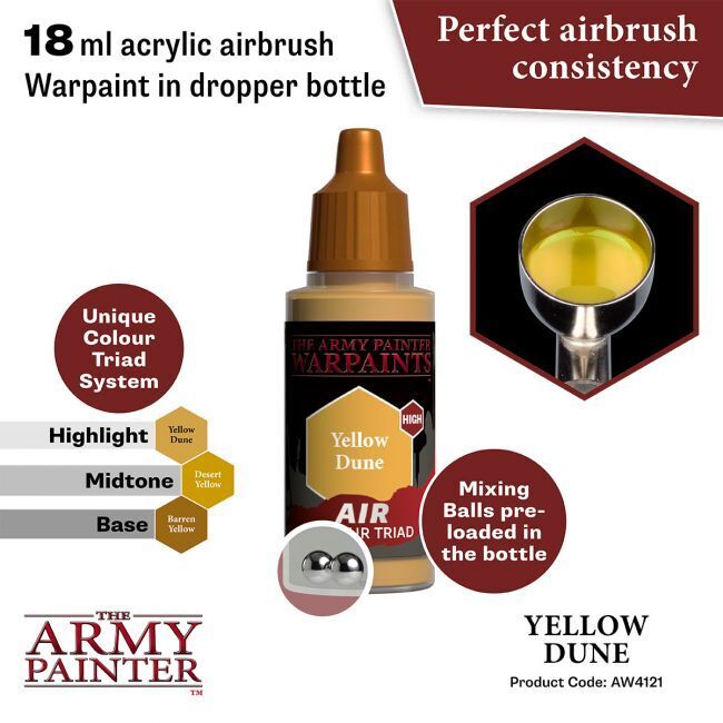 The Army Painter Warpaints Air: Yellow Dune - 18ml Acrylic Paint
