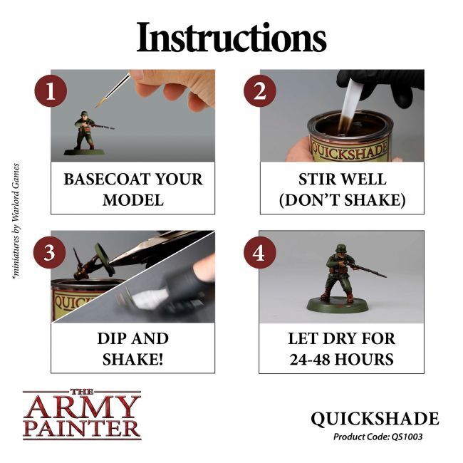The Army Painter Quickshade Dip: Dark Tone - 250ml The Army Painter