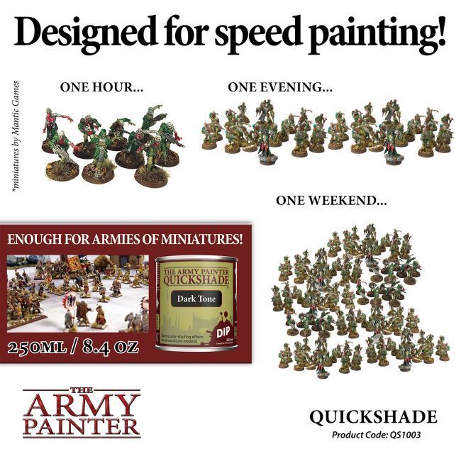 The Army Painter Quickshade Dip: Dark Tone - 250ml The Army Painter