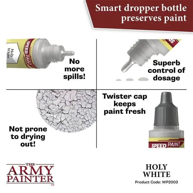 The Army Painter Speedpaint: Holy White - 18ml Acrylic Paint The Army Painter