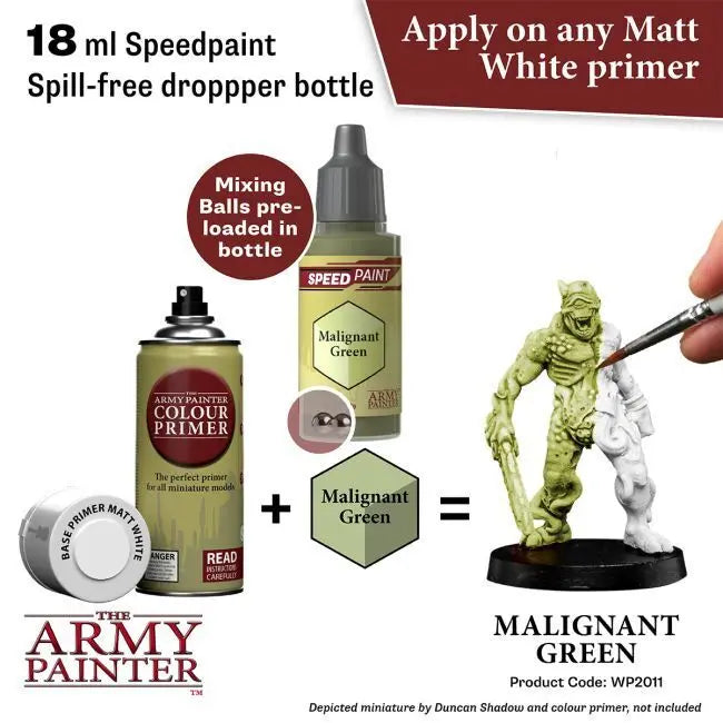 The Army Painter Speedpaint: Malignant Green - 18ml Acrylic Paint The Army Painter
