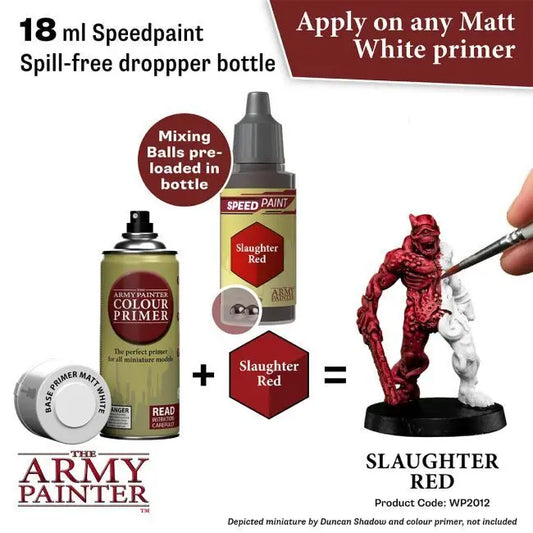 The Army Painter Speedpaint: Slaughter Red - 18ml Acrylic Paint The Army Painter