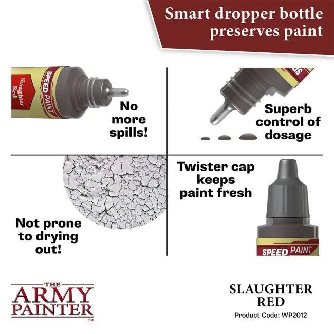 The Army Painter Speedpaint: Slaughter Red - 18ml Acrylic Paint The Army Painter