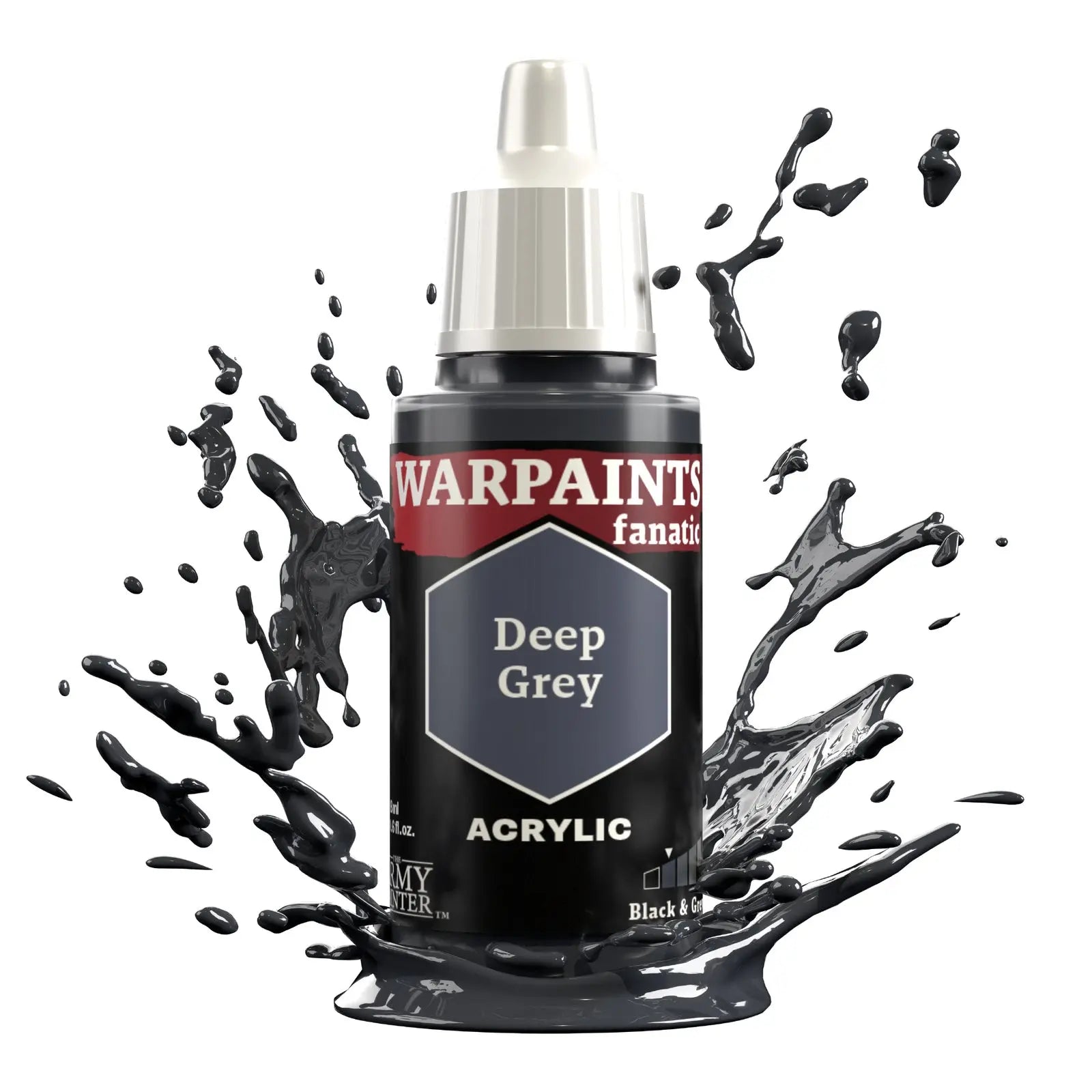 The Army Painter Warpaints Fanatic: Deep Grey - 18ml Acrylic Paint The Army Painter