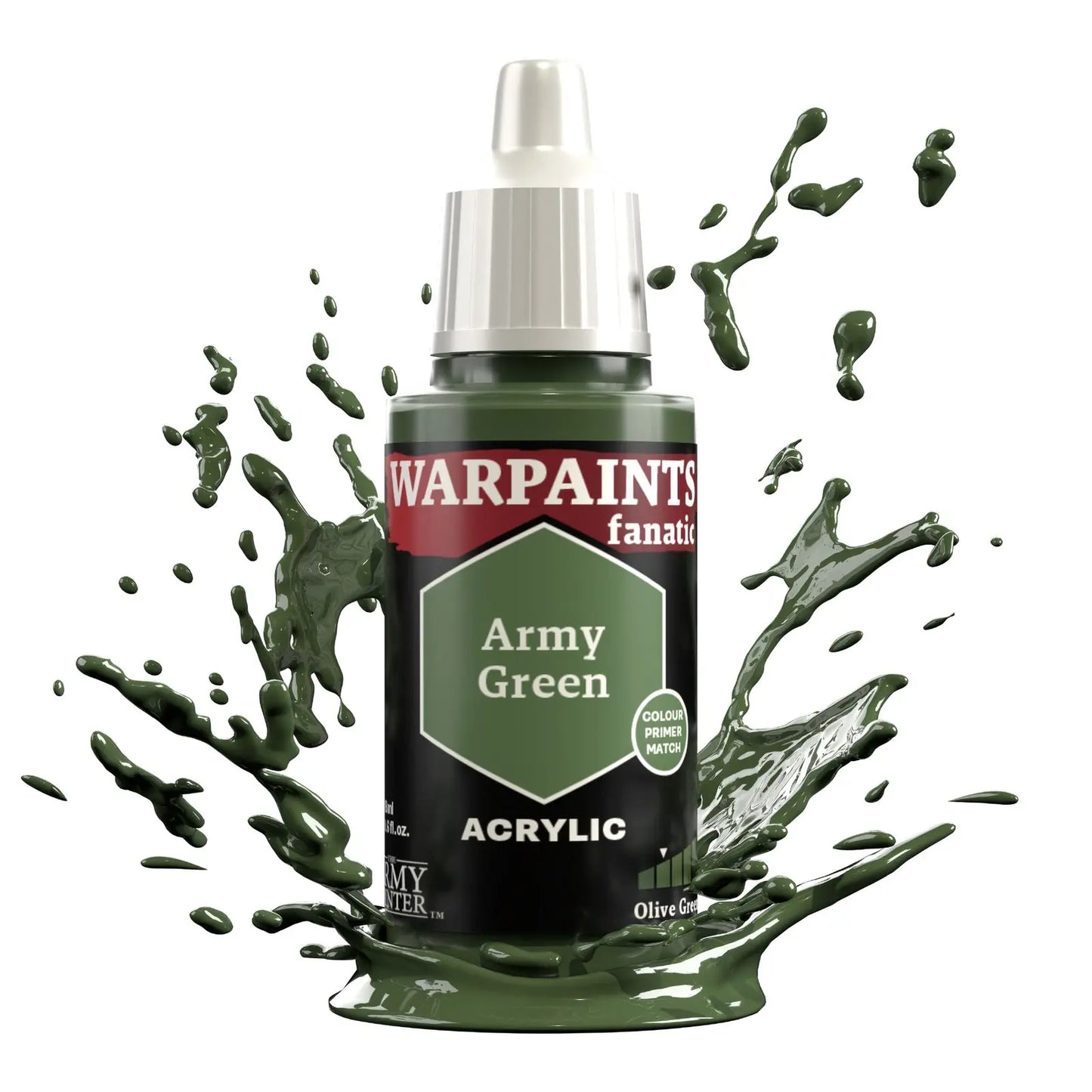 The Army Painter Warpaints Fanatic: Army Green - 18ml Acrylic Paint The Army Painter