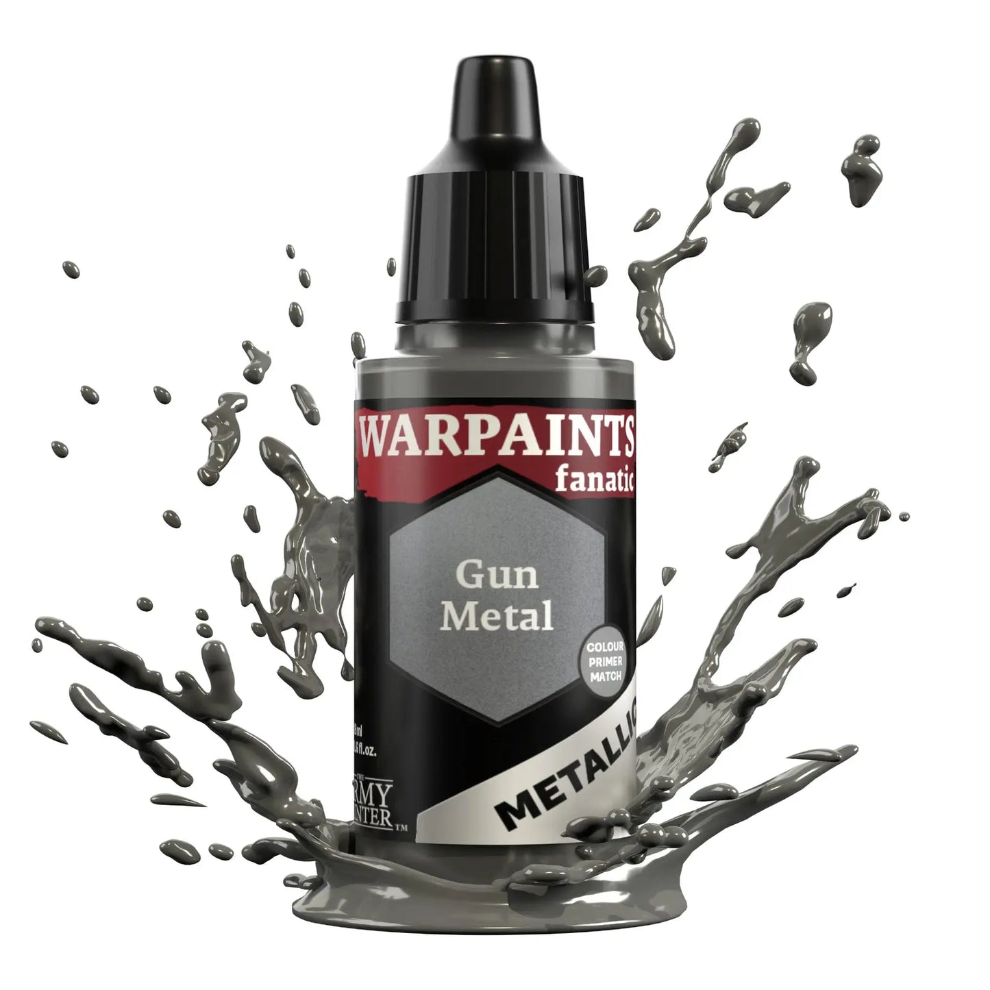 The Army Painter Warpaints Fanatic Metallic: Gun Metal - 18ml Acrylic Paint The Army Painter