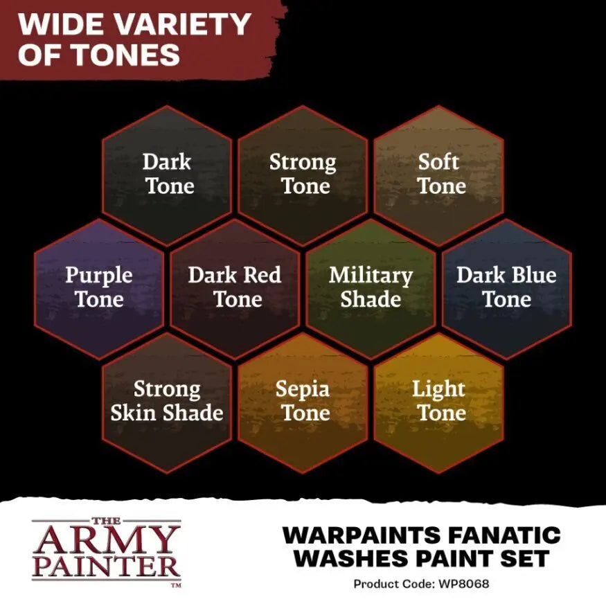 The Army Painter Warpaints Fanatic: Washes Paint Set The Army Painter