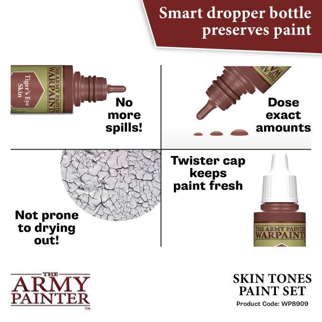 The Army Painter Warpaints: Skin Tones Paint Set