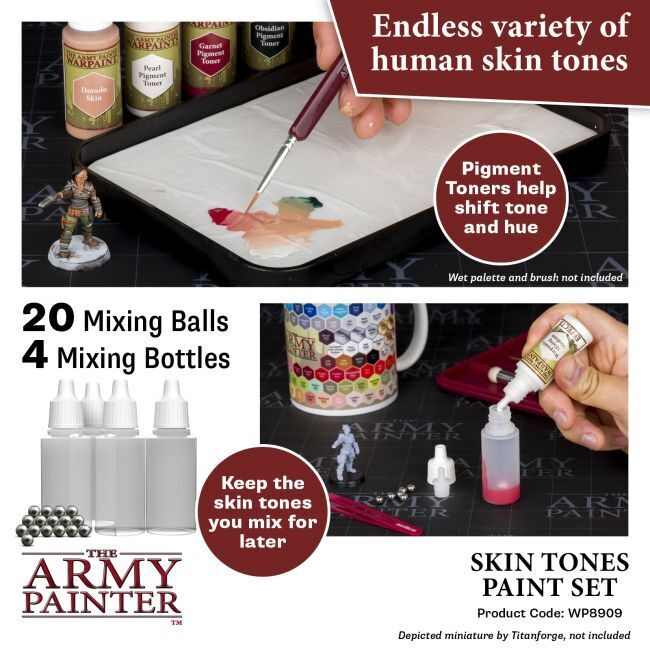 The Army Painter Warpaints: Skin Tones Paint Set