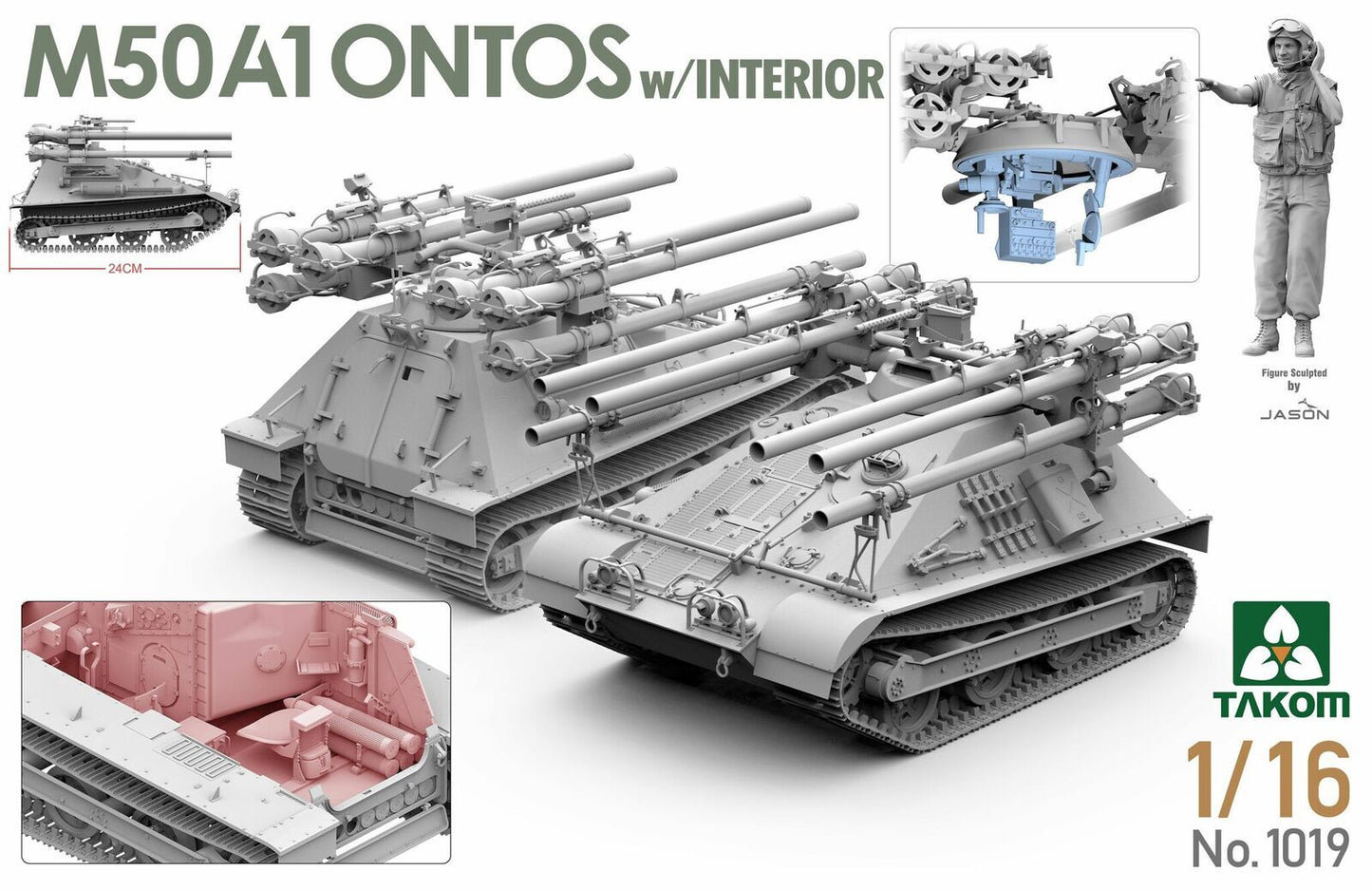 Takom 1/16 M50A1 Ontos w/Interior Plastic Model Kit