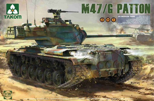 Takom 1/35 US Medium Tank M47/G 2 in 1 Plastic Model Kit