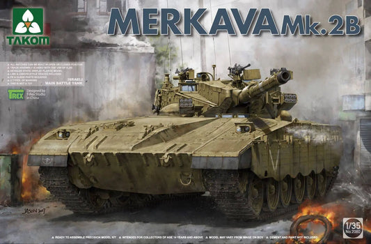 Takom 1/35 Israeli main battle tank Merkava mk.2b Plastic Model Kit - Franklin Hobbies Ltd