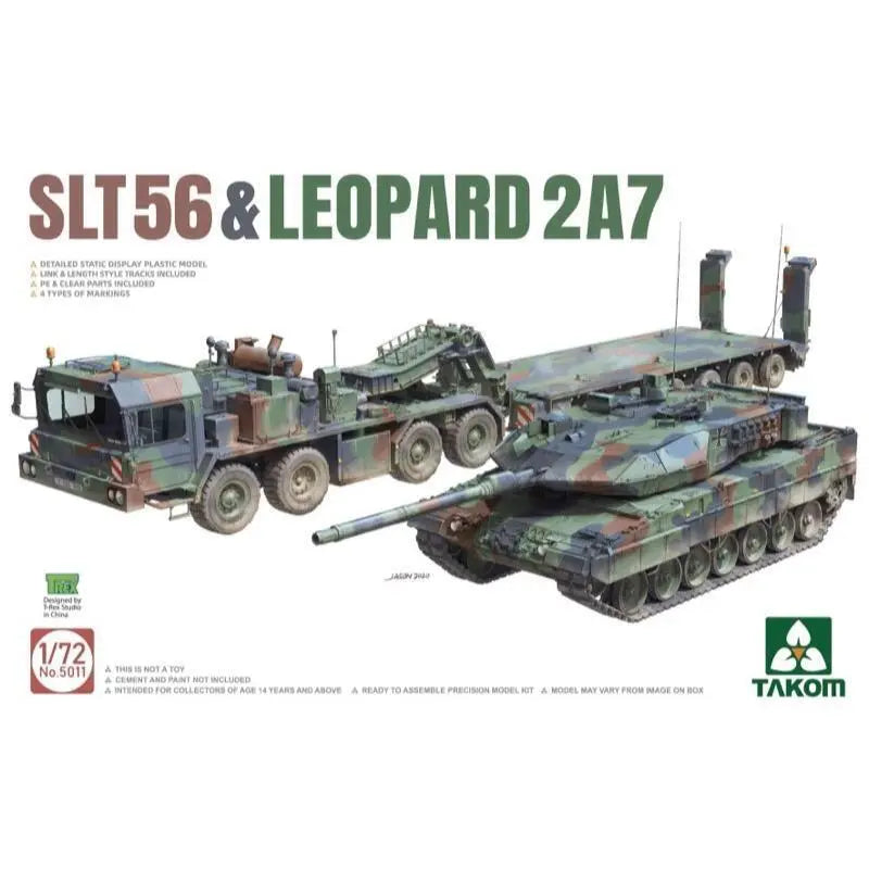 Takom 1/72 SLT56 & LEOPARD 2A7 Plastic Model Kit - Franklin Hobbies Ltd