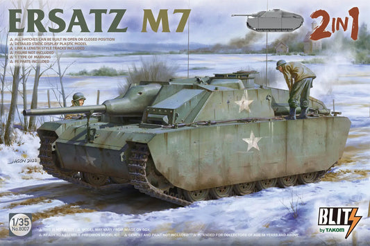Takom 1/35 Ersatz M7 2 in 1 Plastic Model Kit Takom