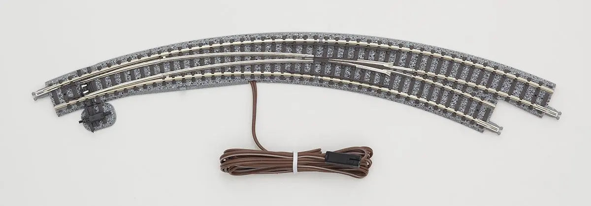 Tomix N Electric Turnout Track Curved Right Hand 12-1/2" 317mm & 11" 280mm Radius, 45° Curve Tomix