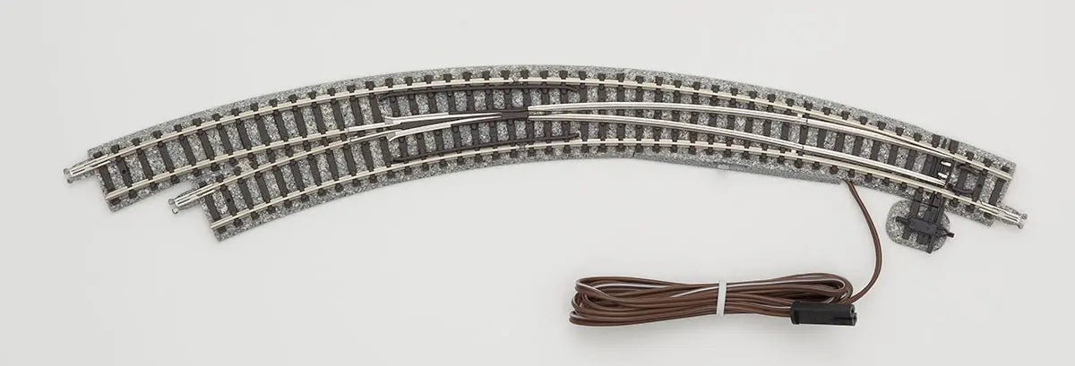 Tomix N Electric Turnout Track Curved Left Hand 12-1/2" 317mm & 11" 280mm Radius, 45° Curve Tomix
