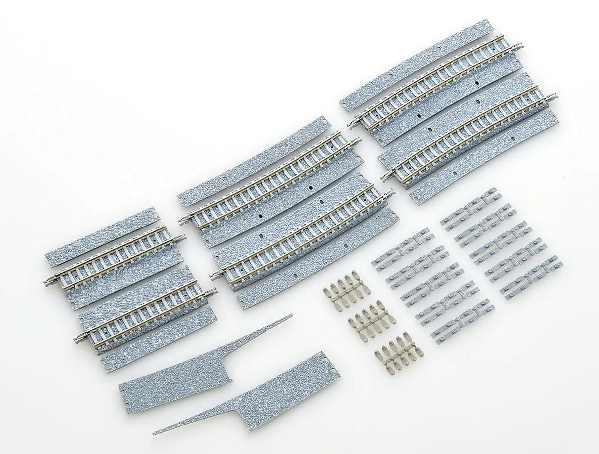 Tomix N Wide PC Curved Track 23-13/16" 605mm Radius 10° (4) & 2-3/4" 70mm (2) Tomix